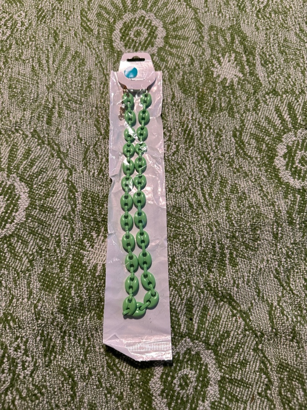 Green Link Chain Necklace - Fashion Women Jewelry